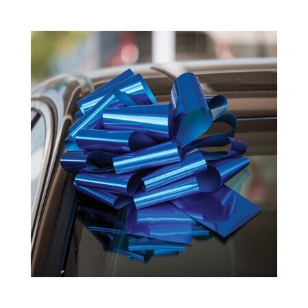 Car Dealer Depot Holiday Pull Car Bow: Blue 535H-BL